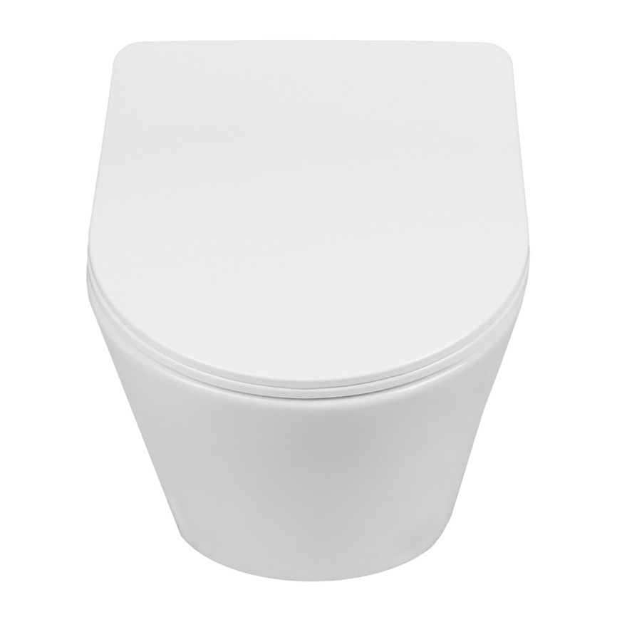 Унитаз подвесной AQUA NERO ATRIA 360х480х360 безободковый, слив "Торнадо", с быстросъемным сиденьем  фото 6